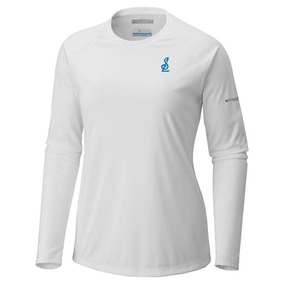  St. Louis Blues Columbia Women's Omni-Shade Tidal Tee II Raglan Long Sleeve T-Shirt - White
